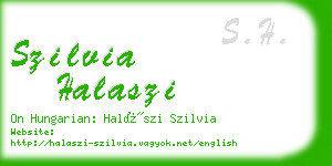 szilvia halaszi business card